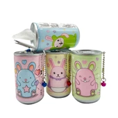 New-Max Sevimli Tavşan Figrülü Aksesuarlı Islak Mendil 4'lü Paket Toplam 96 Yaprak 24*4 - 2