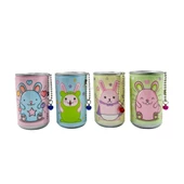 New-Max Sevimli Tavşan Figrülü Aksesuarlı Islak Mendil 4'lü Paket Toplam 96 Yaprak 24*4 - 1