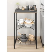 Eportatif Çok Amaçlı Mutfak Rafı Bangosu Masa Dar Füme 1444 - 2