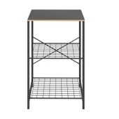 Eportatif Çok Amaçlı Mutfak Rafı Bangosu Masa Dar Füme 1444 - 5