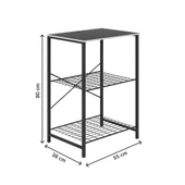 Eportatif Çok Amaçlı Mutfak Rafı Bangosu Masa Dar Füme 1444 - 7