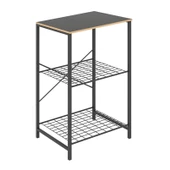 Eportatif Çok Amaçlı Mutfak Rafı Bangosu Masa Dar Füme 1444 - 6