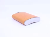 Turuncu Deri Kaplama Cep Matarası/Flask 8 OZ - 4