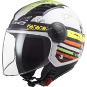 LS2 Aırflow Gloss Whıte Green Kask - 1