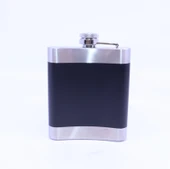 Siyah - Krom  Cep Matarası-Flask 7 OZ - 6