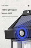 Güneş Enerjili Bahçe Aydınlatması  Aplik Dekor Solar ve Sensörlü Bahçe Balkon ve Garaj Lambası - 5