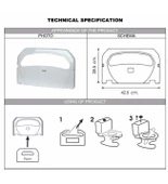 A Form Klozet Kapak Örtüsü Dispenseri Aparatı - 40x5x29 Cm. - Beyaz - Plastik - Duvara Monte thumbnail 4