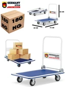 Germany Style Koli Yük Paket Taşıma El Arabası 180 Kg Kapasiteli Katlanır Tablalı - 2