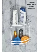 Cooker CKR2988 Beyaz Metal İki Katlı Banyo Rafı - 1