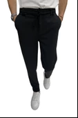 Wooking Erkek Pantolon Beli Lastikli Slim Fit Esnek Likralı Basic Pamuklu Jogger - 2