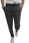 Wooking Erkek Pantolon Beli Lastikli Slim Fit Esnek Likralı Basic Pamuklu Jogger - 7