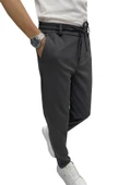Wooking Erkek Pantolon Beli Lastikli Slim Fit Esnek Likralı Basic Pamuklu Jogger - 6