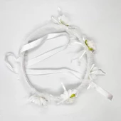 Çiçekli Kurdeleli Çember Taç thumbnail 2