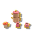 Minik Şeflerin En İyi Arkadaşı: Ahşap Minyatür Oyuncak Çay Seti - 2