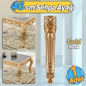 Erva Plastik Sehpa Ayağı 46 cm Gold Altın Orta Ayak Zigon Sehpa Mobilya Masa Ayakları Altın 1 Adet thumbnail 1