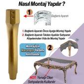 Erva Plastik Sehpa Ayağı 46 cm Gold Altın Orta Ayak Zigon Sehpa Mobilya Masa Ayakları Altın 1 Adet thumbnail 5