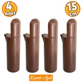 Kapsül Bohem Mobilya Kanepe Koltuk Baza Yükseltici Ayağı Ayakları Ahşap Desenli Ceviz 15 cm 4 Adet - 1