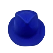 Mavi Lazer Plastik  Kadife Fotr Model Şapka 30x25 cm thumbnail 2