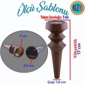 Mobilya Yükseltici Kanepe Koltuk Tv Ünitesi Baza Ayağı Zigon Orta Sehpası Ayak Ayakları Ahşap Desen 17 cm thumbnail 2