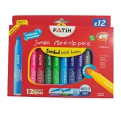Fatih Yıkanabilir 12li Jumbo Keçeli Kalem Seti - 1