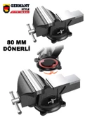 Germany Style Dönerli ProX Çelik Kol 80 Mm Dövme Çelik Sabit Tezgah Mengenesi - 1
