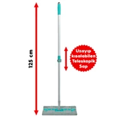 SMARTER MAGIC MOP + 3 YEDEK MOP PASPAS MANDALLI  YER YÜZEY TEMİZLİK HAVLUSU BEZİ UYUMLU - 4