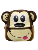 3K Sarı Kahverengi Maymun Figürlü Anaokul Çantası thumbnail 1