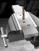 Germany Style PROX Dönerli 100mm 4" Dövme Çelik Sabit Tezgah Masa Mengenesi - 2