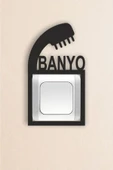Dekoratif Banyo Duvar Priz Kenarı Süsü Ahşap Prizlik Sticker - 1