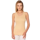 6 Adet Gümüş Bayan Renkli Ribana Düz Biye Geniş Askılı Atlet 4024 thumbnail 1