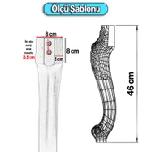 Erva Plastik 4 Adet Sehpa Ayağı 46 cm Ahşap Desenli Orta Ayak Zigon Sehpa Mobilya Masa Ayakları Kahverengi thumbnail 6
