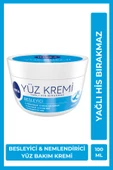 Besleyici Yüz Bakım Kremi 100ml, 24 Saat Nemlendirici, Makyaj Bazı, Yağlı His Bırakmaz, Hızlı Emilir - 1