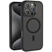 Vendas iPhone 16 Pro Max Kılıf Magsafe Şarj Özellikli Parlak Kamera Çerçeveli Zore Kost Kapak - 3