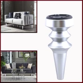 Mobilya Yükseltici Kanepe Koltuk Tv Ünitesi Baza Ayağı Zigon Orta Sehpası Ayak Ayakları Mat Gümüş 17 cm thumbnail 4