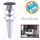 Mobilya Yükseltici Kanepe Koltuk Tv Ünitesi Baza Ayağı Zigon Orta Sehpası Ayak Ayakları Mat Gümüş 17 cm thumbnail 1