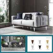 Mobilya Yükseltici Kanepe Koltuk Tv Ünitesi Baza Ayağı Zigon Orta Sehpası Ayak Ayakları Mat Gümüş 17 cm thumbnail 5