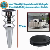 Mobilya Yükseltici Kanepe Koltuk Tv Ünitesi Baza Ayağı Zigon Orta Sehpası Ayak Ayakları Gümüş Krom 17 cm thumbnail 3