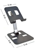 Metal Flexgrip Katlanabilir Tablet Telefon Tutacağı Standı 180°Ayarlanabilir Kauçuk Destekli - 6
