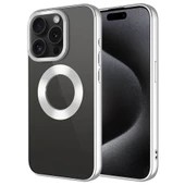 Apple iPhone 15 Pro Kılıf Tek Kamera Çerçeveli Logo Gösteren  Omega Kapak - 7