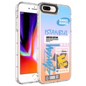 Apple iPhone 8 Plus Kılıf Kamera Korumalı Renkli Desenli Sert Silikon  Korn Kapak - 9