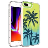 Apple iPhone 8 Plus Kılıf Kamera Korumalı Renkli Desenli Sert Silikon  Korn Kapak - 1