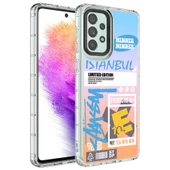 Galaxy A73 Kılıf Kamera Korumalı Renkli Desenli Sert Silikon  Korn Kapak thumbnail 2