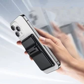 CRD-05 Sade Tasarımlı 2 Hazneli PU Magnetik Standlı Kartlık - 8