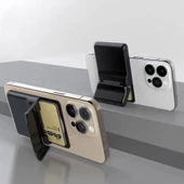 CRD-05 Sade Tasarımlı 2 Hazneli PU Magnetik Standlı Kartlık - 7