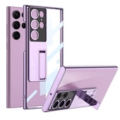 Galaxy S23 Ultra Kılıf Kamera Korumalı Şeffaf Tasarımlı  Lego Standlı Kapak - 2