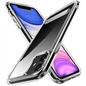 Apple iPhone 12 Kılıf Standlı Şeffaf Silikon  L-Stand Kapak - 1