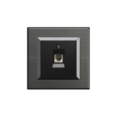 8 Adet Ovivo Quantum Manyetik Gri Numeris Telefon Prizi + Çerçeve Dahildir - 1