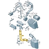 Audi A3 2004-2008 1.6 BSE Motor Hava Giriş Borusu 1K0129618AJ - 5