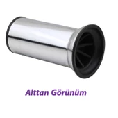 2 Adet Metal Destek Ayağı 15 Cm Krom Mobilya Kanepe Baza Koltuk Ünite Ayakları Metrik 8 Civatalı İnce Diş - 3