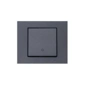 3 Adet Ovivo Grano Füme Zil Anahtarı Çerçeve Dahil (light) - 1